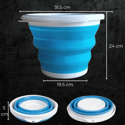 Balde Dobrável Portátil de Silicone
